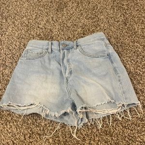 Pacum blue denim mom jean shorts